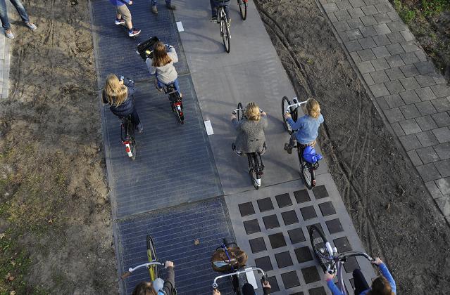 La piste cyclable solaire